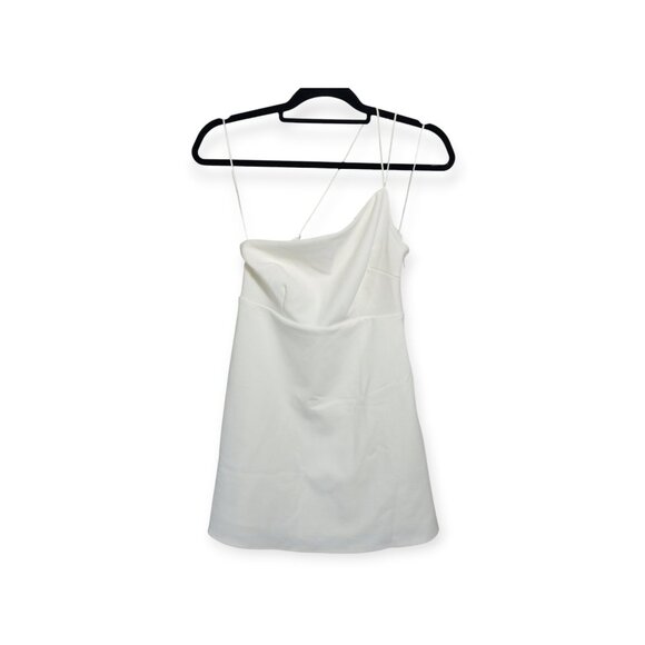 Abercrombie & Fitch Dresses & Skirts - Abercrombie and Fitch White One Shoulder Dress SZ S Skort Bottom Mini Dress